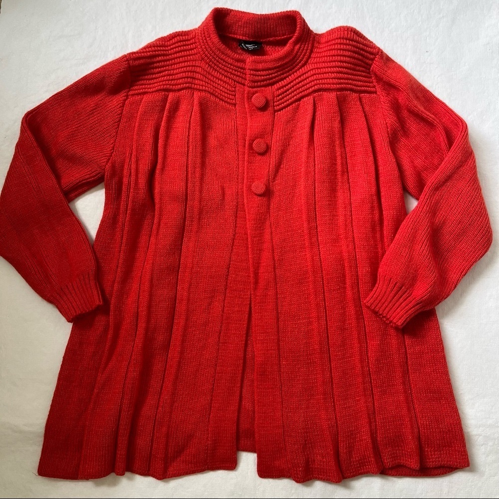 Perupaca Alpaca Wool Sweater Orange Red